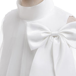 Ball Gown High Neck Sleeveless Flower Girl Dresses with Tiered