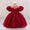 Ball Gown Scoop Puff Sleeves Flower Girl Dresses with Lace