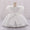Ball Gown Scoop Puff Sleeves Flower Girl Dresses with Applique