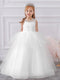 Ball Gown Scoop Sleeveless Tiered Flower Girl Dresses