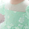 Ball Gown Scoop Puff Sleeves Flower Girl Dresses with Solid Flowers