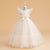 Ball Gown Scoop Flying Sleeves Flower Girl Dresses with Sash