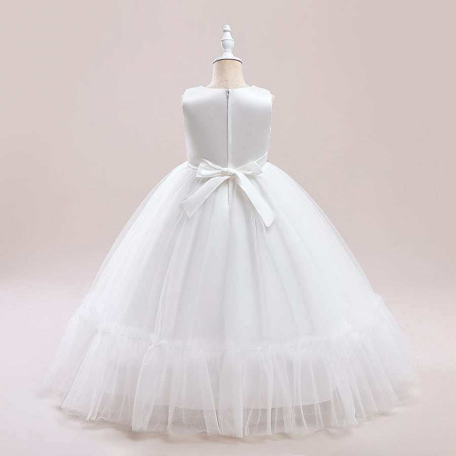 Ball Gown Scoop Sleeveless Sash Flower Girl Dresses