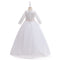 Ball Gown Scoop 3/4 Sleeves Lace Flower Girl Dresses