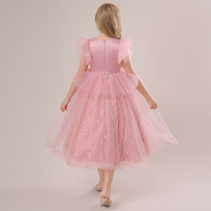 Ball Gown Scoop Flying Sleeves Sequins Flower Girl Dresses