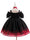 Ball Gown V-Neck Puff Sleeves Tea-Length Halloween Dresses for Girls With Bowknots & Pleats