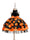 Sequin Ball Gown Halter Sleeveless Tea-Length Printed Halloween Dresses for Girls With Sash