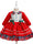 A-Line/Princess Peter Pan Collar Long Sleeves Christmas Dresses for Girls With Bowknot