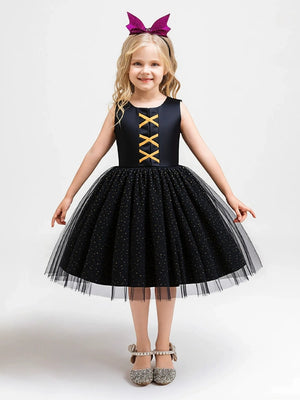 Ball Gown Square Neck Sleeveless Knee-Length Halloween Dresses for Girls