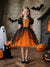 Tulle  Ball Gown Scoop Short Sleeves Knee-Length Halloween Dresses for Girls With Sequins