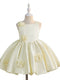 A-Line/Princess Square Neck Sleeveless Birthday Dresses for Girls WIth 3D Floral