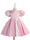 A-Line/Princess V-Neck Puff Sleeves Flower Girl Dresses With Bowknot & 3D Floral