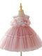 Ball Gown Scoop Sleeveless Ruched Flower Girl Dresses With 3D Floral & Bowknot