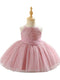 Ball Gown Spaghetti Straps Sleeveless Knee-Length Flower Girl Dresses With Sequins & Sash