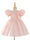 Ball Gown Scoop Puff Sleeves Knee-Length  Flower Girl Dresses With 3D Floral & Pearl
