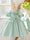 Ball Gown Scoop Short Sleeves Knee-Length  Flower Girl Dresses With 3D Floral & Applique
