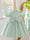 Ball Gown Scoop Short Sleeves Knee-Length  Flower Girl Dresses With 3D Floral & Applique