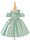 Ball Gown Scoop Short Sleeves Knee-Length  Flower Girl Dresses With 3D Floral & Applique
