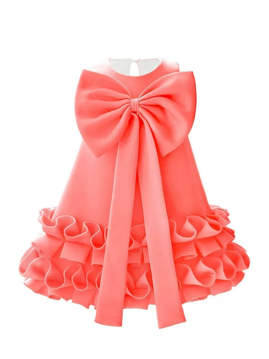 A-Line/Princess Scoop Sleeveless Knee-Length Flower Girl Dresses With Bowknot &amp; Ruffles