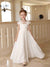 A-Line/Princess Crew Neck Chiffon Flower Girl Dresses with Appliques