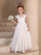 A-Line/Princess Crew Neck Chiffon Flower Girl Dresses with Appliques