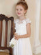 A-Line/Princess Crew Neck Chiffon Flower Girl Dresses with Appliques