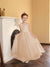 A-Line/Princess One-Shoulder Tulle Flower Girl Dresses with Pearls