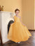 A-Line/Princess One-Shoulder Tulle Flower Girl Dresses with Pearls