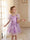 A-Line/Princess Square Neck Printed Floral Flower Girl Dresses with Puff Sleeves