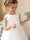 A-Line/Princess Crew Neck Sleeveless Tulle Flower Girl Dresses with Pearls