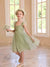 A-Line/Princess V-Neck Flying Sleeves Pleated Tulle Flower Girl Dresses