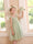 A-Line/Princess V-Neck Flying Sleeves Pleated Tulle Flower Girl Dresses