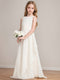 A-Line/Princess Scoop Sleeveless Ruffles Junior Bridesmaid Dresses