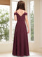 A-Line/Princess Cold Shoulder Short Sleeves Pleats Junior Bridesmaid Dresses