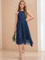 A-Line/Princess Halter Sleeveless Ruched Junior Bridesmaid Dresses