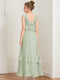 A-Line/Princess Scoop Sleeveless Ruffles Junior Bridesmaid Dresses