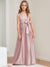 A-Line/Princess V-Neck Sleeveless Ruched Junior Bridesmaid Dresses
