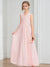 A-Line/Princess V-Neck Sleeveless Ruched Junior Bridesmaid Dresses