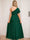 A-Line/Princess One-Shoulder Asymmetrical Belt Junior Bridesmaid Dresses