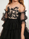 A-Line/Princess Scoop Floor-Length Tiered Tulle Flower Girl Dresses