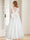 A-Line/Princess Scoop Satin Tulle Flower Girl Dresses with Flowers
