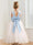 A-Line/Princess Scoop Neck Tulle Flower Girl Dresses with 3D Floral