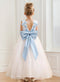 A-Line/Princess Scoop Neck Tulle Flower Girl Dresses with 3D Floral