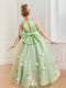 A-Line/Princess Scoop Neck Flower Girl Dresses with Floral Appliques