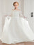 Ball-Gown/Princess Off-the-Shoulder Lace Tulle Girl Party Dresses with Long Sleeves