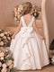 A-Line/Princess Boat Neck Sleeveless  Floor-Length Flower Girl Dresses With Bowknot & Ruffles