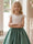 A-Line/Princess Scoop Short Sleeves Knee-Length Flower Girl Dresses With Belt & Bowknot