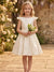 A-Line/Princess Boat Neck Sleeveless Knee-Length Flower Girl Dresses With Bowknot & Beading
