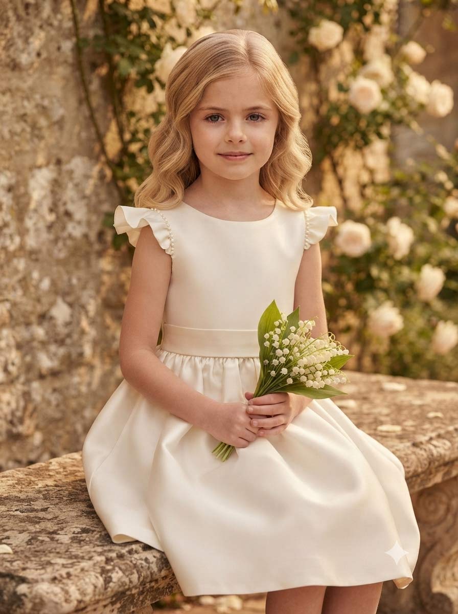 A-Line/Princess Boat Neck Sleeveless Knee-Length Flower Girl Dresses With Bowknot &amp; Beading