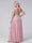 A-Line V-Neck Sleeveless Chiffon Long  Plus Size Bridesmaid Dresses With Applique Split Side